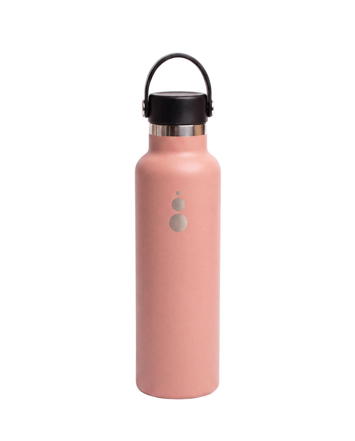 Botella térmica WaterGo en acabado Pink, un rosa empolvado y mate, fotografía de estudio.